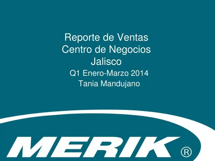 reporte de ventas centro de negocios jalisco