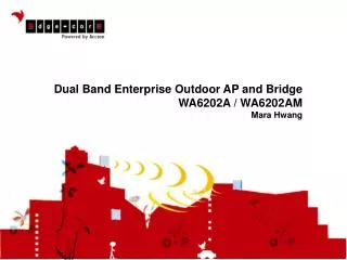Dual Band Enterprise Outdoor AP and Bridge WA6202A / WA6202AM Mara Hwang