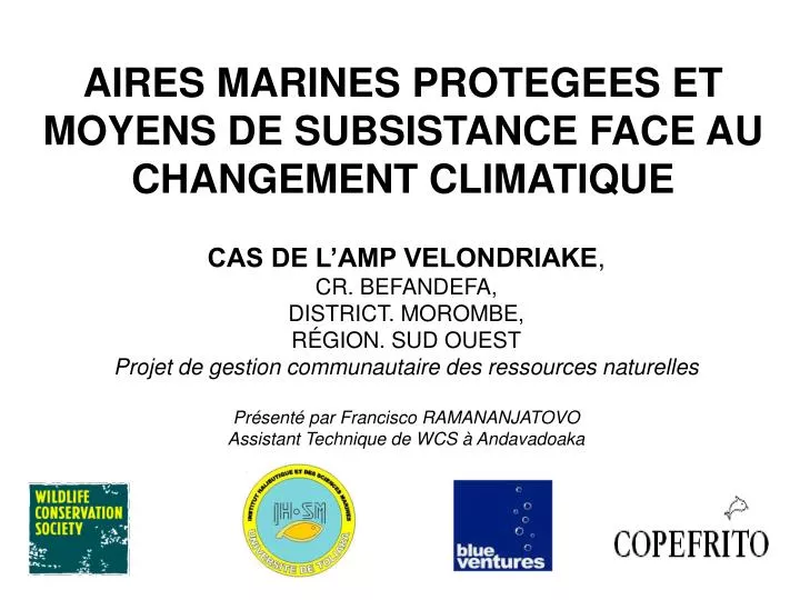 aires marines protegees et moyens de subsistance face au changement climatique