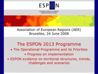 Association of European Regions (AER) Bruxelles, 24 June 2008