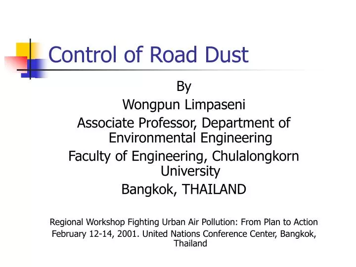 control of road dust