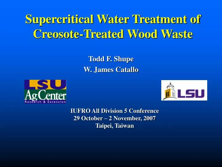 supercritical water treatment of creosote treated wood waste