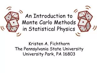 An Introduction to Monte Carlo Methods in Statistical Physics