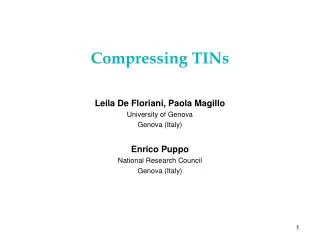 Compressing TINs