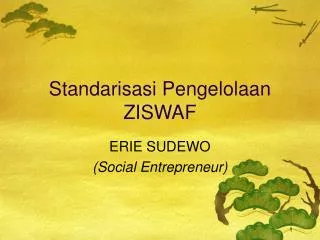 standarisasi pengelolaan ziswaf