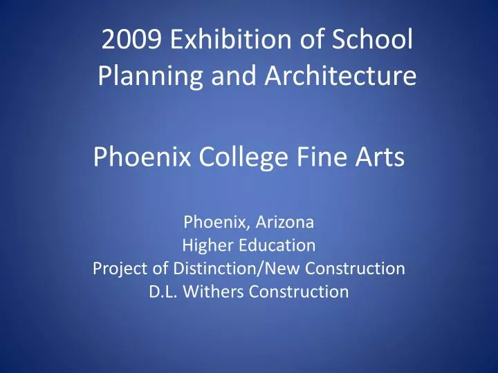 phoenix college fine arts