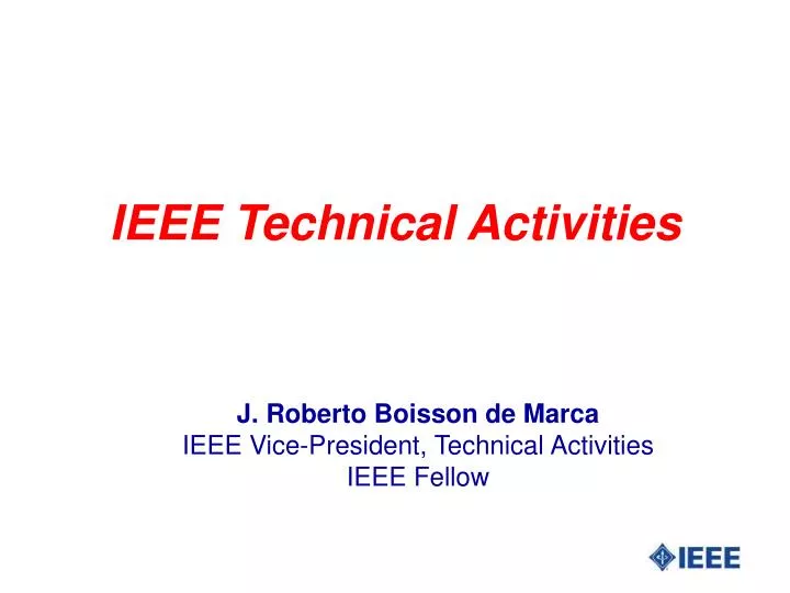 ieee technical activities