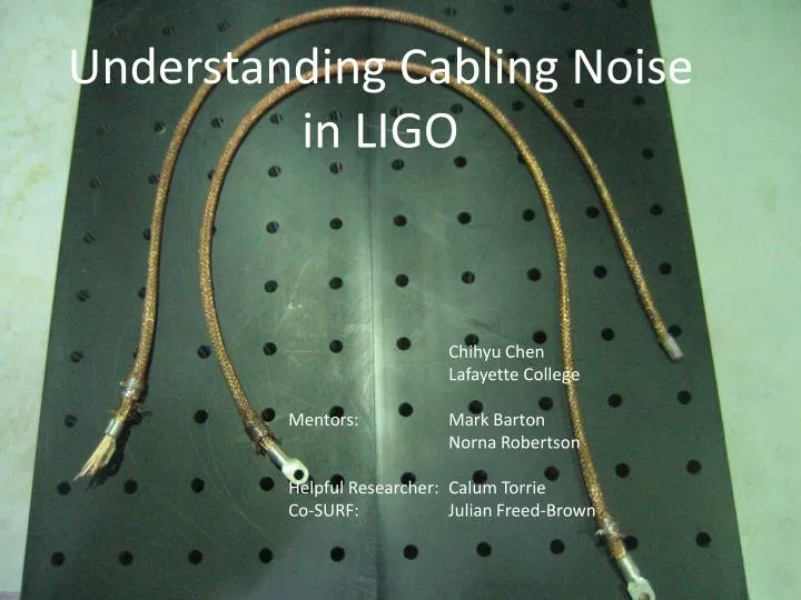 understanding cabling noise in ligo