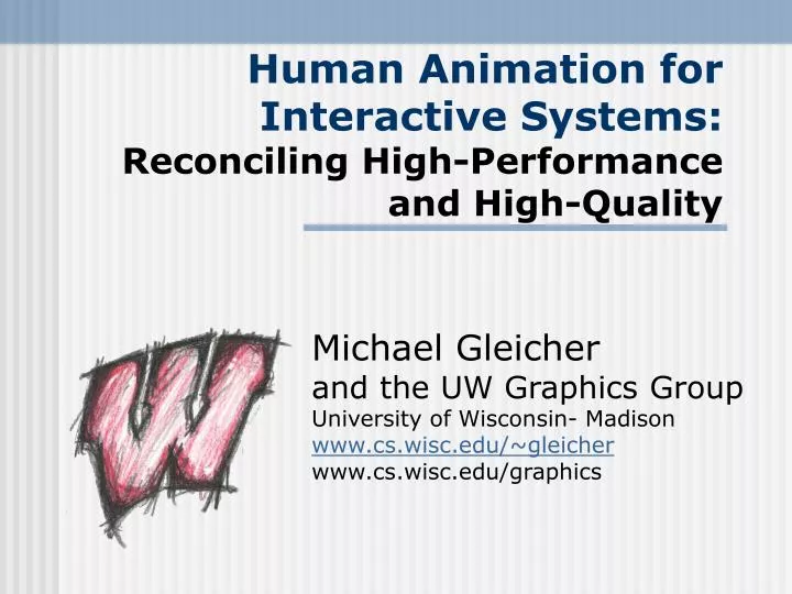 human animation for interactive systems reconciling high performance and high quality