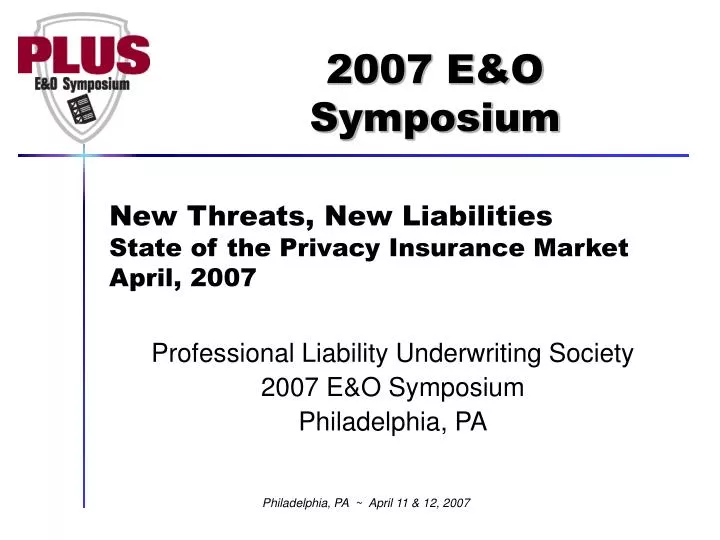 new threats new liabilities state of the privacy insurance market april 2007