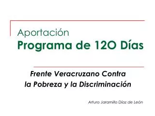 aportaci n programa de 12o d as