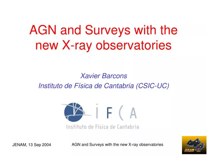 agn and surveys with the new x ray observatories