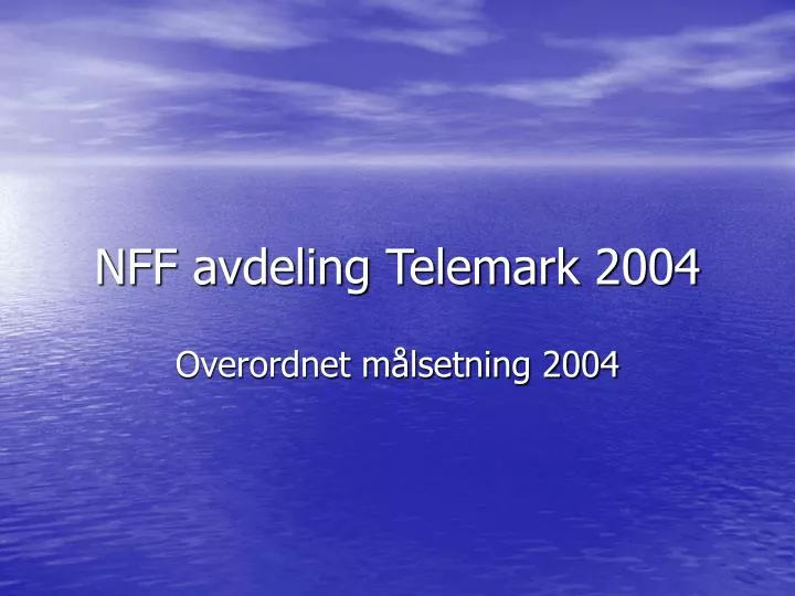 nff avdeling telemark 2004