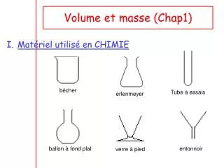 volume et masse chap1