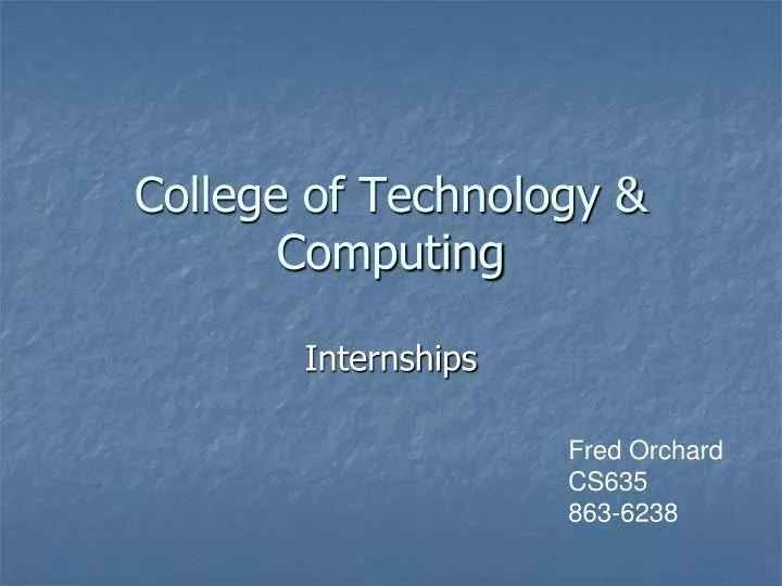 college of technology computing