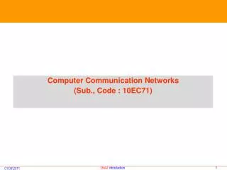 Computer Communication Networks (Sub., Code : 10EC71)