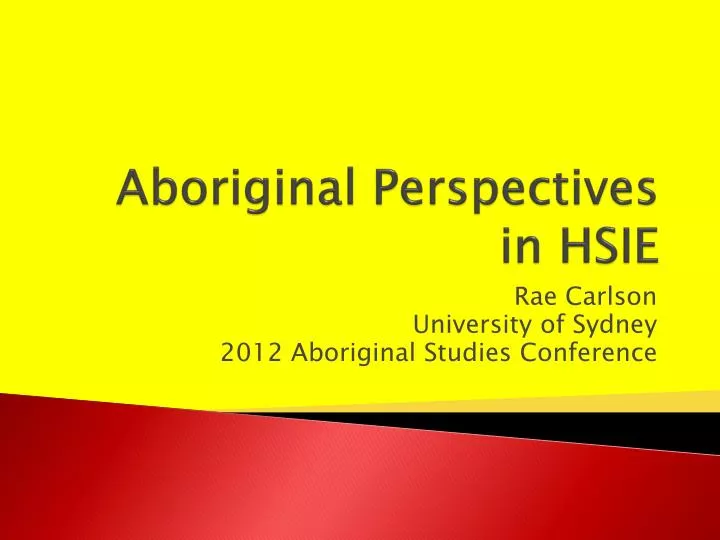 aboriginal perspectives in hsie