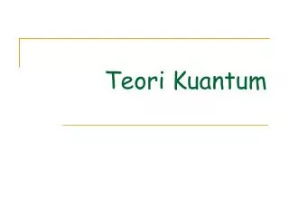 teori kuantum