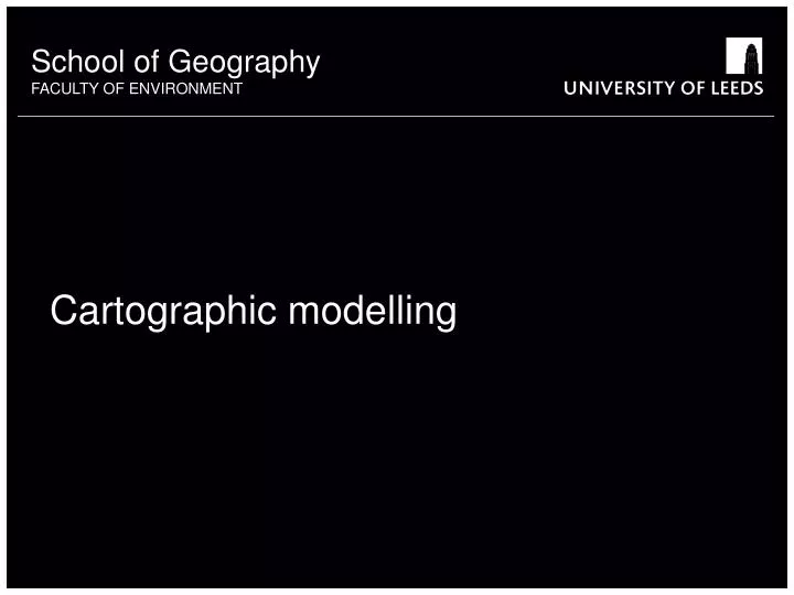 cartographic modelling