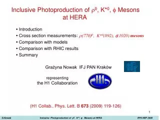 Inclusive Photoproduction of ? 0 , K * 0 , ? Mesons at HERA