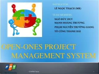 OPEN-ONES PROJECT 			MANAGEMENT SYSTEM