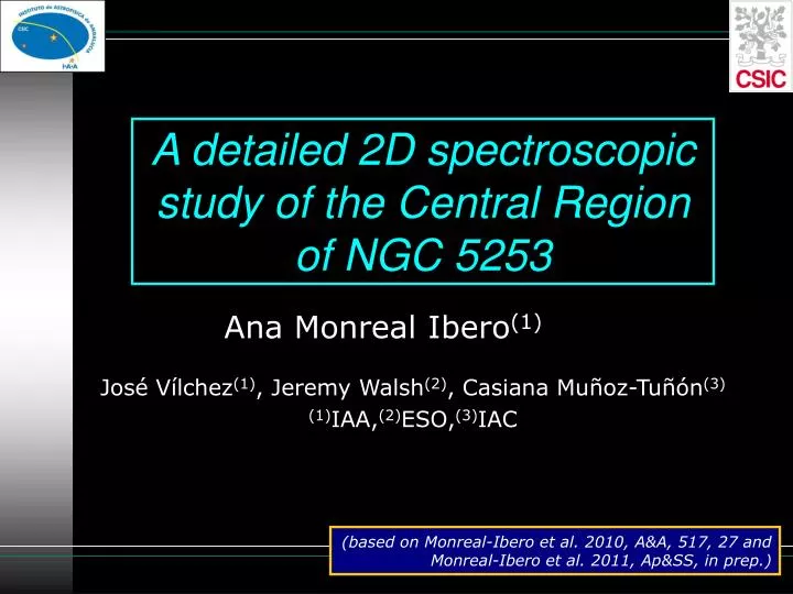 a detailed 2d spectroscopic study of the central region of ngc 5253