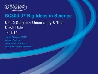 SC300-07 Big Ideas in Science