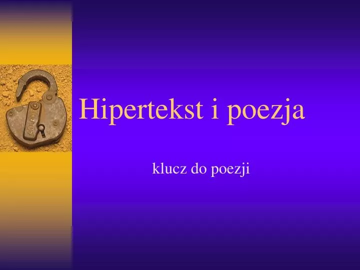 hipertekst i poezja