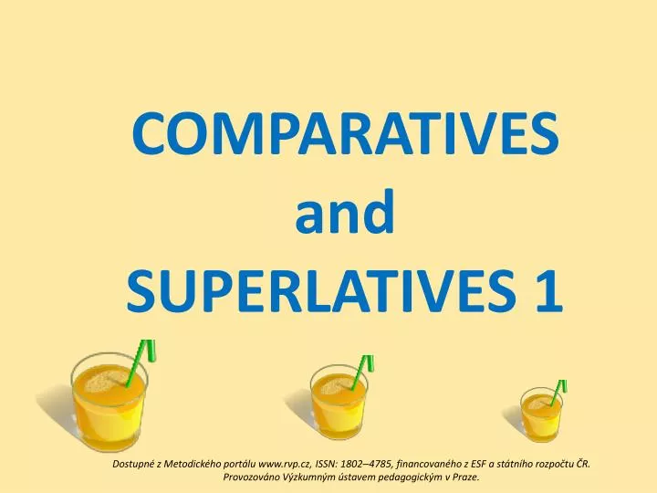 comparatives and superlatives 1