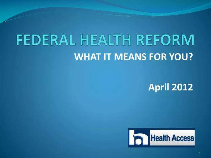 federal health reform
