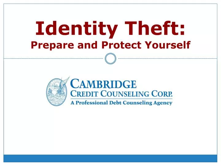 identity theft prepare and protect yourself