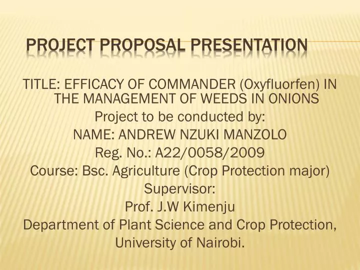 project proposal presentation