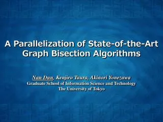 A Parallelization of State-of-the-Art Graph Bisection Algorithms