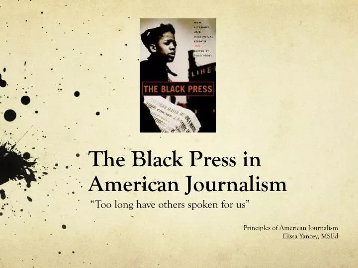the black press in american journalism