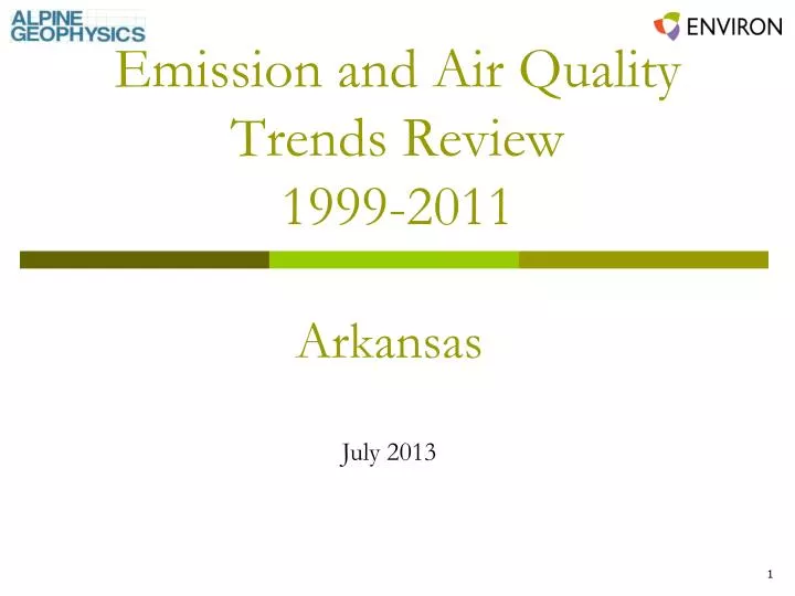 emission and air quality trends review 1999 2011