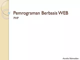 pemrograman berbasis web