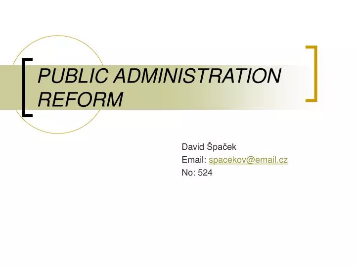public administration reform
