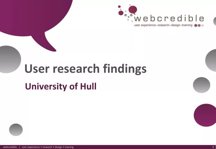 user research findings