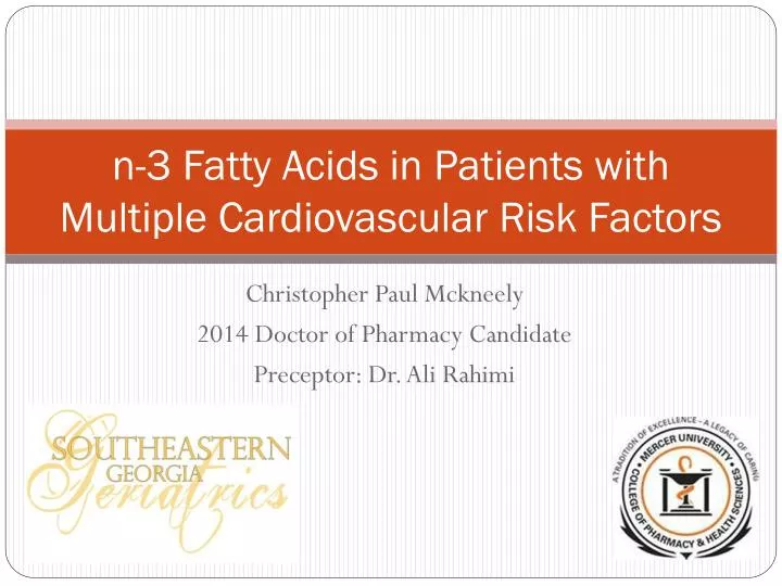 n 3 fatty acids in patients with multiple cardiovascular risk factors