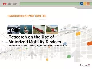 Research on the Use of Motorized Mobility Devices