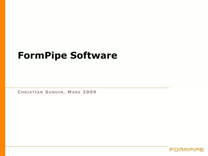 formpipe software
