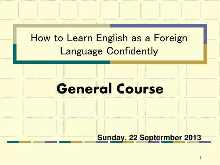 how to learn english as a foreign language confidently