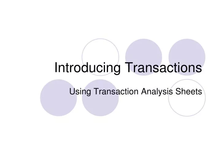 introducing transactions