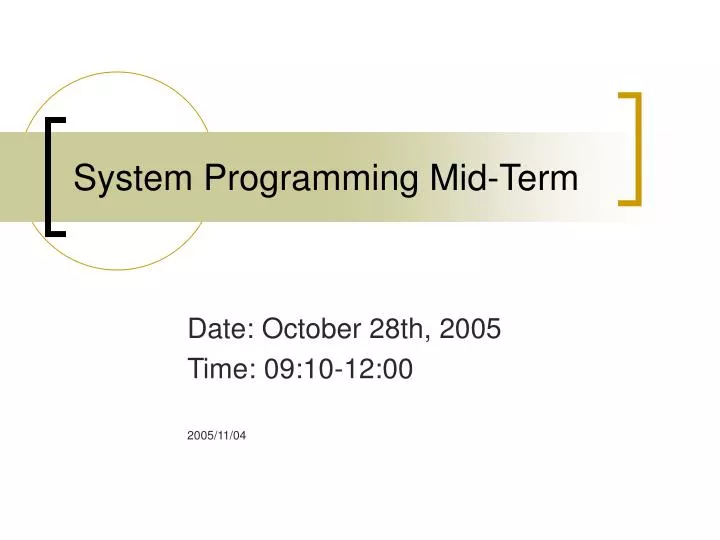 system programming mid term