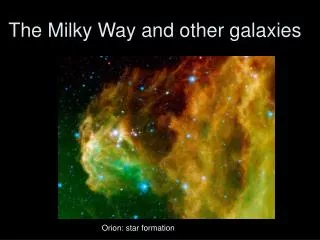 The Milky Way and other galaxies