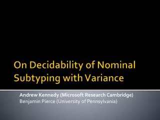 On Decidability of Nominal Subtyping with Variance