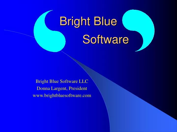 bright blue software