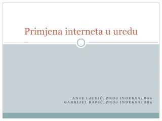 primjena interneta u uredu