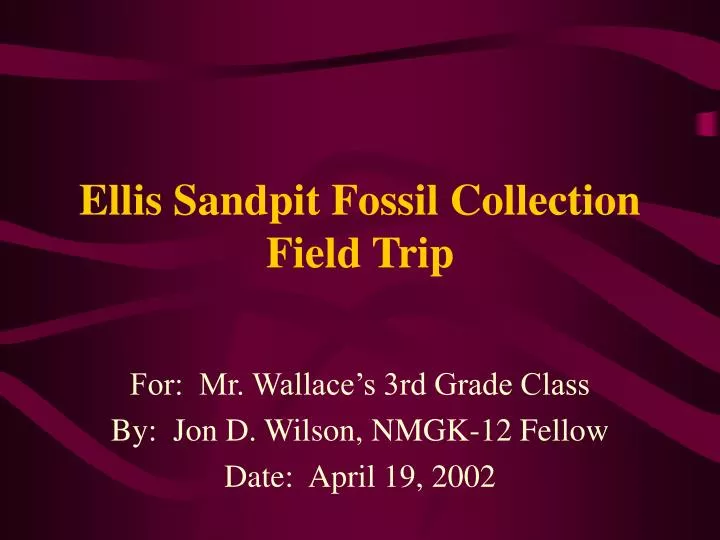 ellis sandpit fossil collection field trip