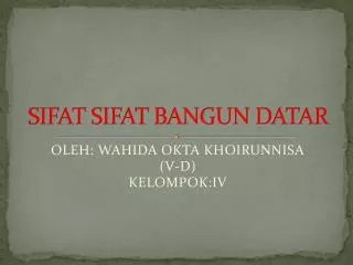 sifat sifat bangun datar